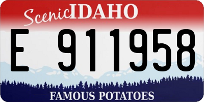 ID license plate E911958