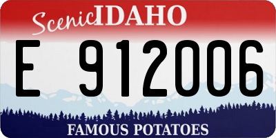 ID license plate E912006