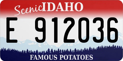 ID license plate E912036