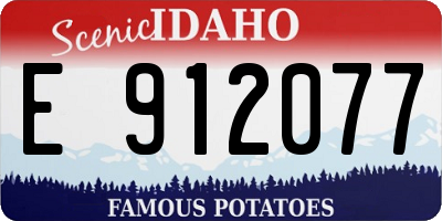 ID license plate E912077