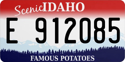 ID license plate E912085