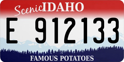 ID license plate E912133