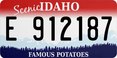 ID license plate E912187