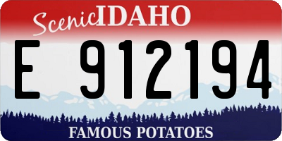 ID license plate E912194