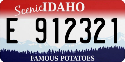 ID license plate E912321