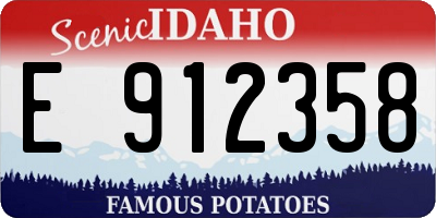 ID license plate E912358
