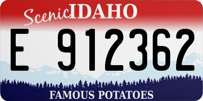 ID license plate E912362