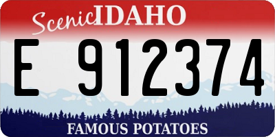 ID license plate E912374