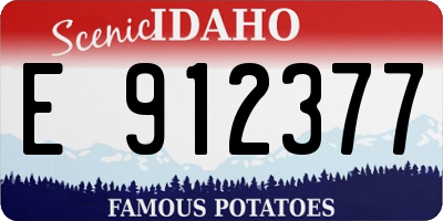 ID license plate E912377