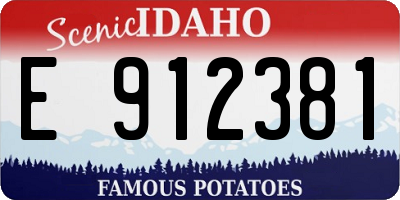 ID license plate E912381