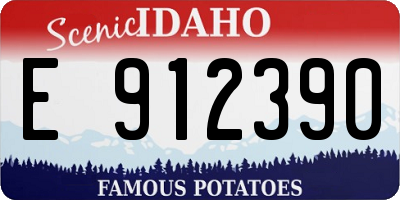 ID license plate E912390