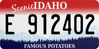 ID license plate E912402