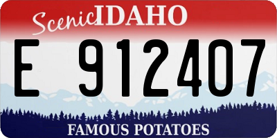 ID license plate E912407