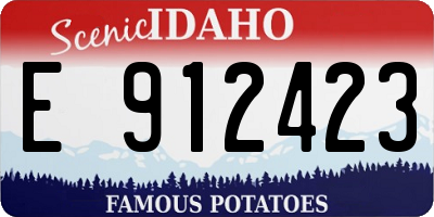 ID license plate E912423