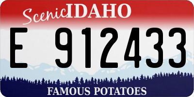 ID license plate E912433