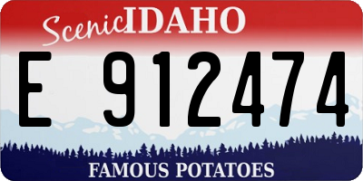 ID license plate E912474