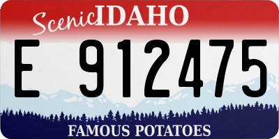 ID license plate E912475