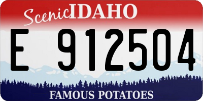 ID license plate E912504