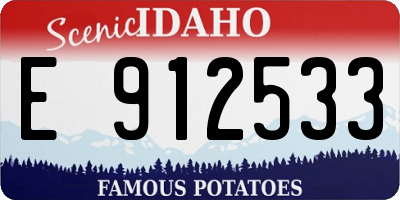ID license plate E912533
