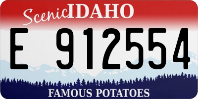 ID license plate E912554