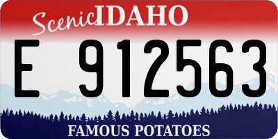ID license plate E912563