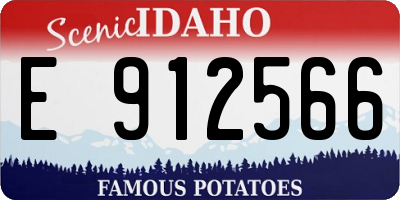 ID license plate E912566