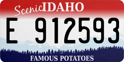 ID license plate E912593