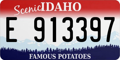 ID license plate E913397