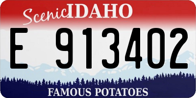 ID license plate E913402