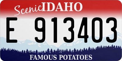 ID license plate E913403