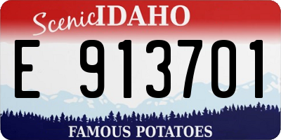 ID license plate E913701