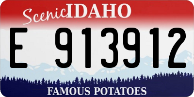 ID license plate E913912