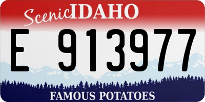 ID license plate E913977