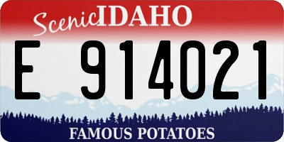 ID license plate E914021