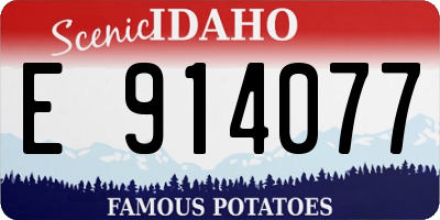 ID license plate E914077
