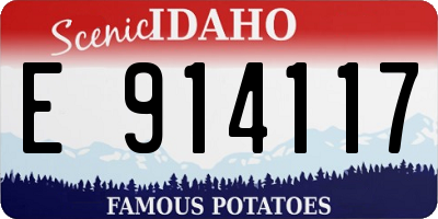 ID license plate E914117