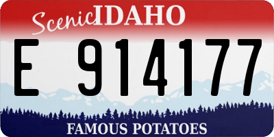 ID license plate E914177