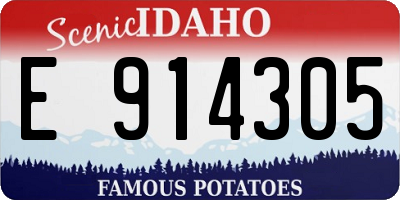 ID license plate E914305