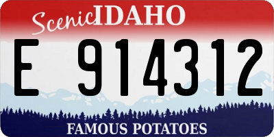 ID license plate E914312