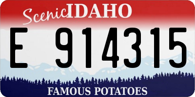 ID license plate E914315