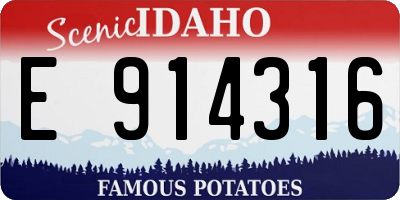 ID license plate E914316