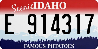 ID license plate E914317