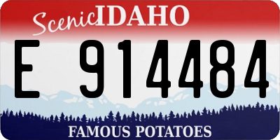 ID license plate E914484
