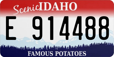 ID license plate E914488
