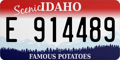 ID license plate E914489