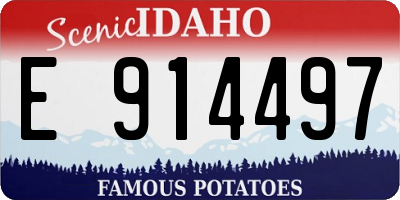 ID license plate E914497