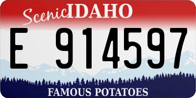 ID license plate E914597