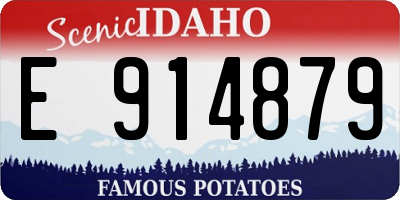 ID license plate E914879
