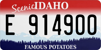 ID license plate E914900