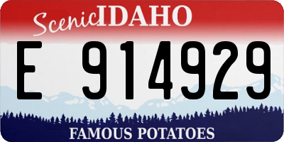 ID license plate E914929